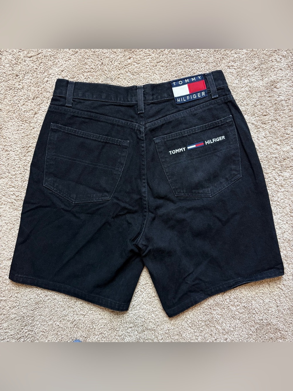 Vintage Tommy Hilfiger Black Denim Jean Shorts